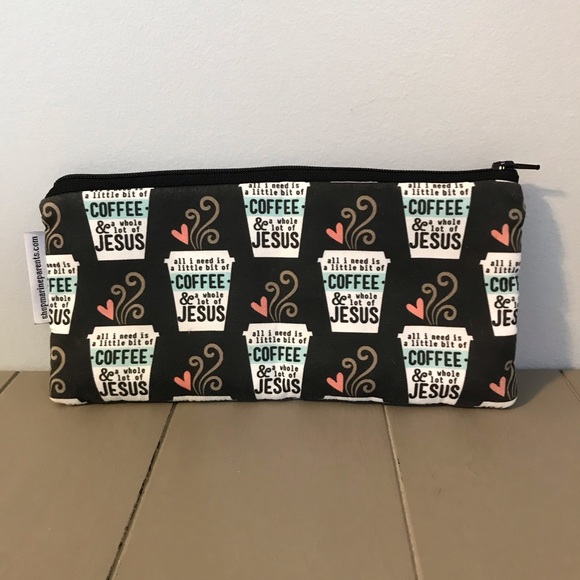 Handbags - Coffee & Jesus Pencil Case / Makeup Bag - SO CUTE!